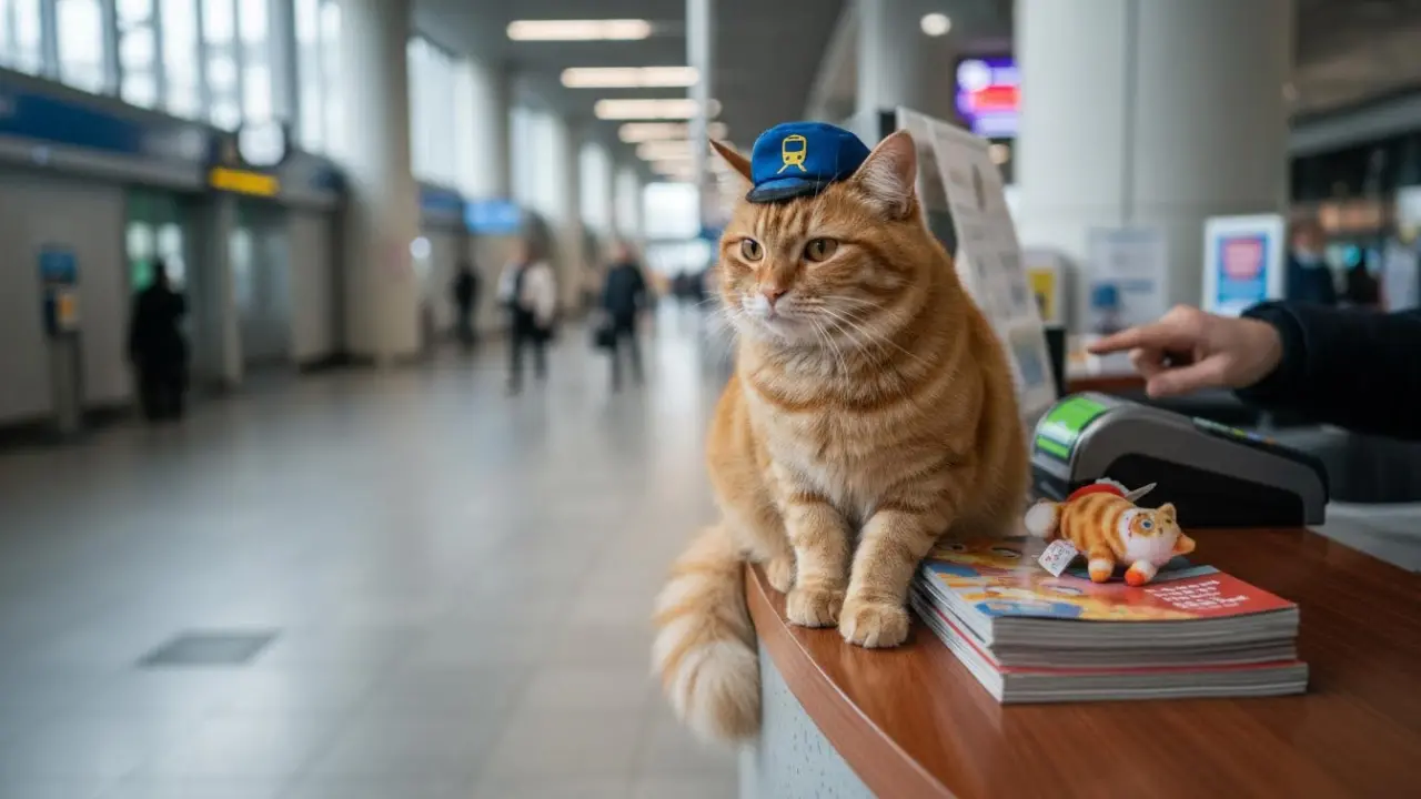 Рыжий начальник: на Тайване кот руководит станцией метро