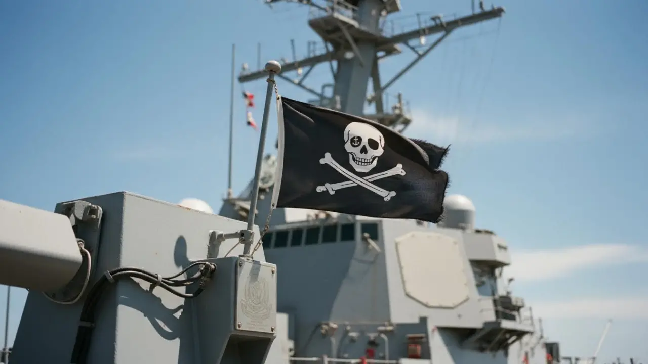Единственный корабль ВМС США ходит под пиратским флагом