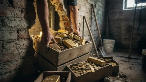Рабочие вскрыли стену подвала в Бельгии — и нашли клад на $10 млн