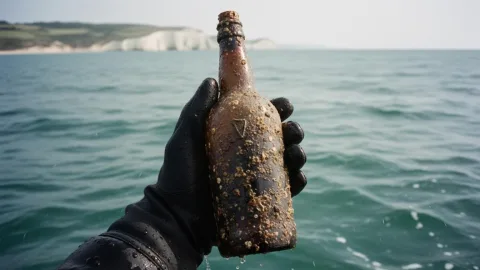 Дайвер поднял со дна Ла-Манша бутылку Guinness, которой 160 лет