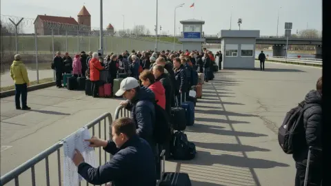 Эстония ввела тотальный досмотр: на границе в Ивангороде снова многочасовые очереди